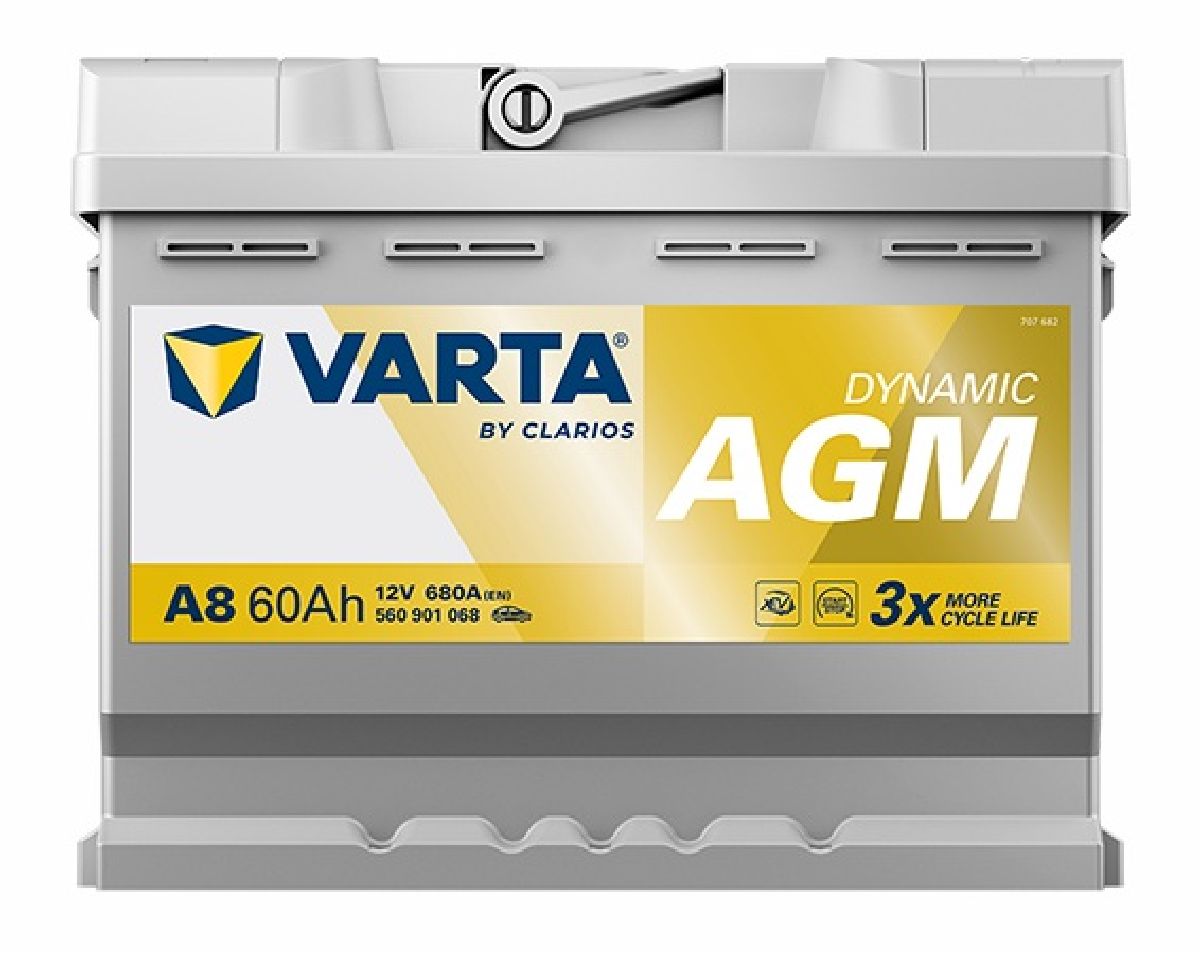 AGM-Batterie 12V/60Ah/680A LxBxH 242x175x190mm/S:0