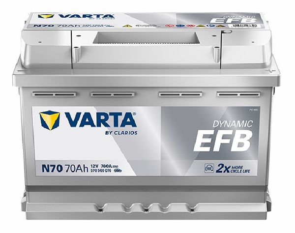EFB-Batterie 12V/70Ah/760A LxBxH 278x175x190mm/S:0