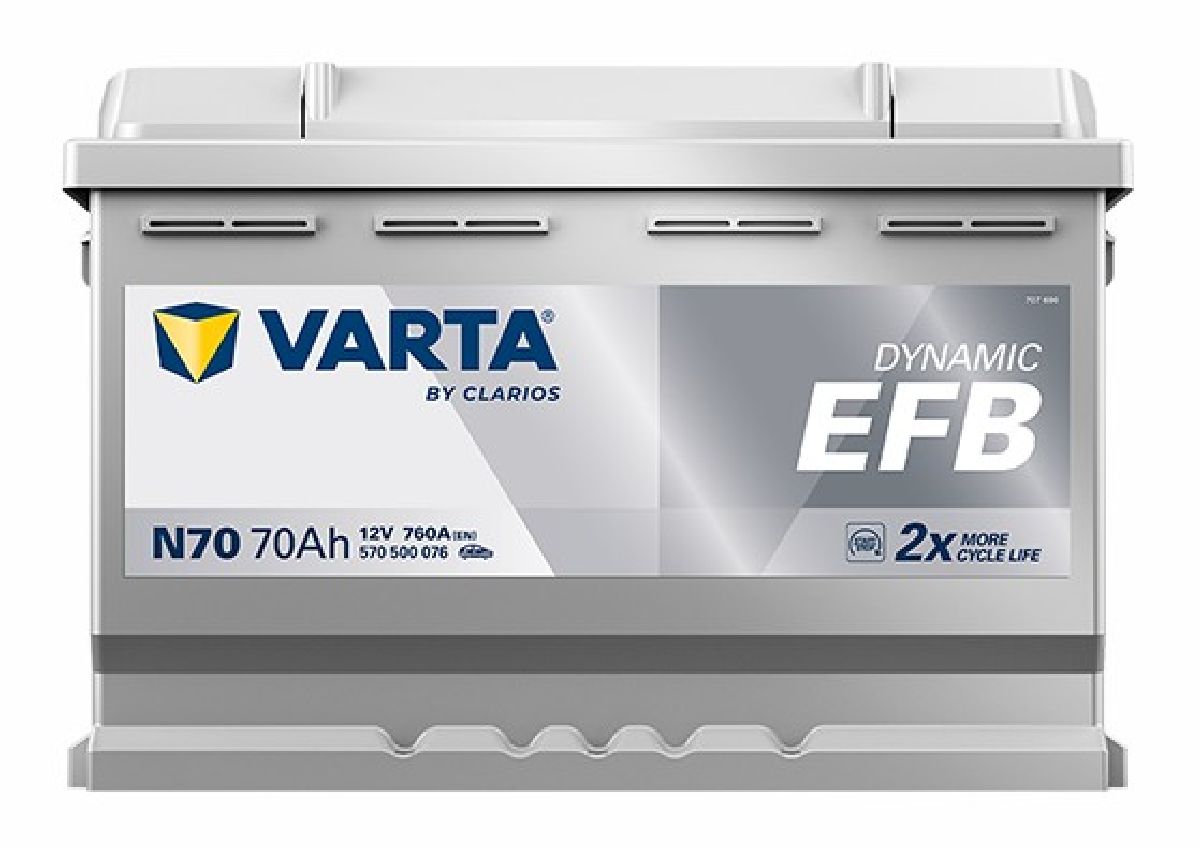 EFB-Batterie 12V/70Ah/760A LxBxH 278x175x190mm/S:0