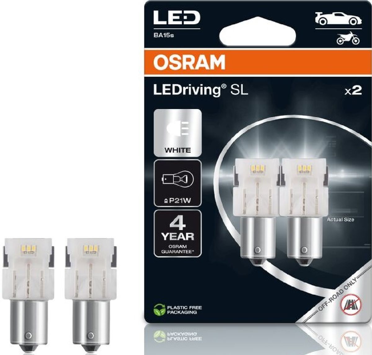 LED Premium Retrofit Cool White P21W 12V BA15s