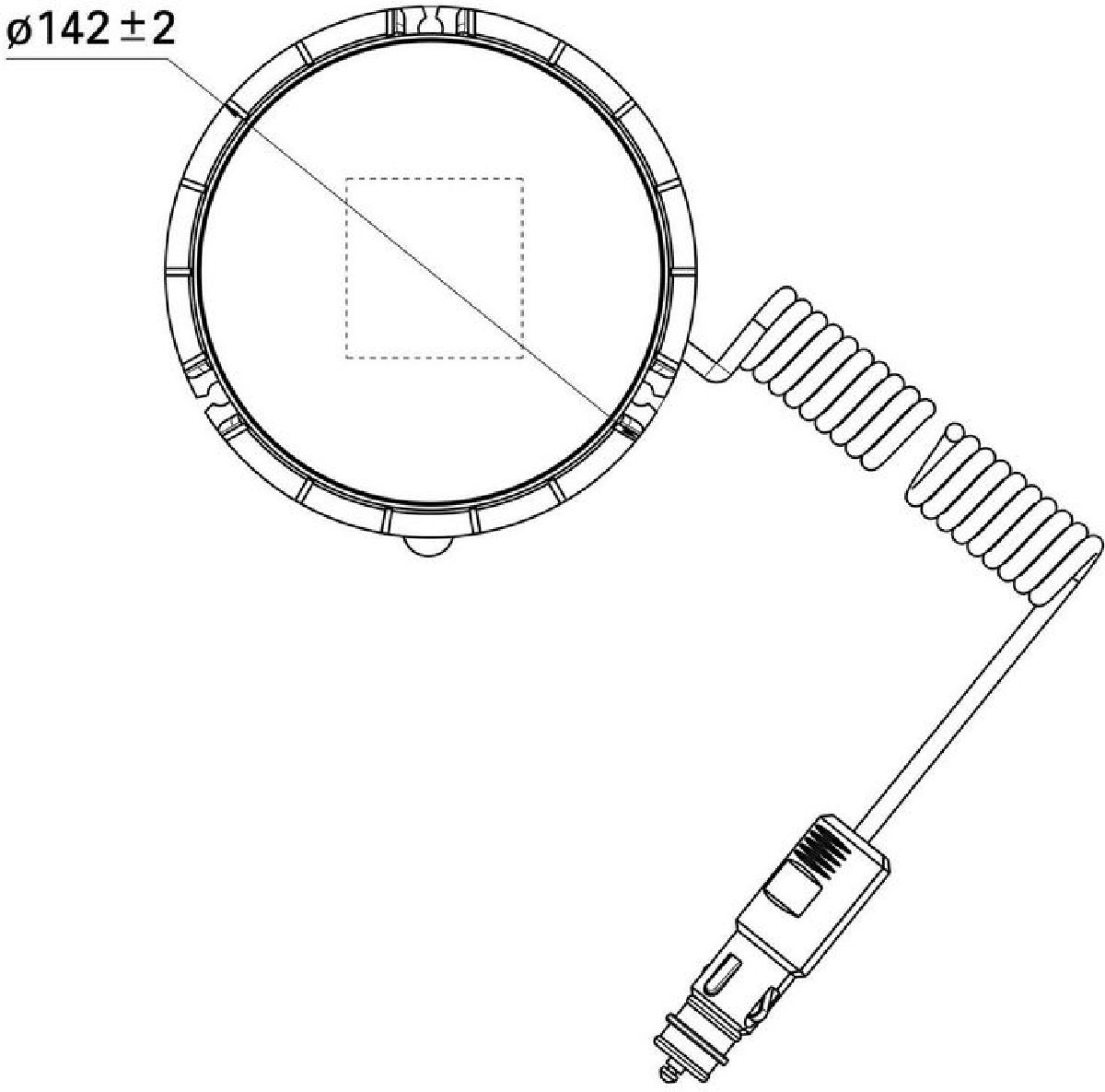 LED-Blitzkennleuchte gelb 10-30V rotierend / mit Magnetbefestigung