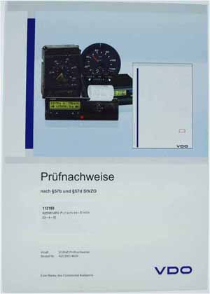 VDO Einlageblatt X12-199-989-0