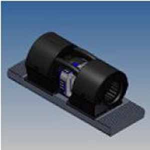 Doppelradialgebl&auml;se mit Grundfuss