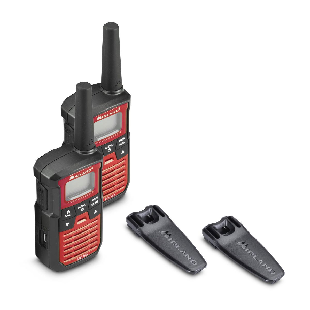 XT10 Pro Twin PMR Handfunkgert 2er Set Rot