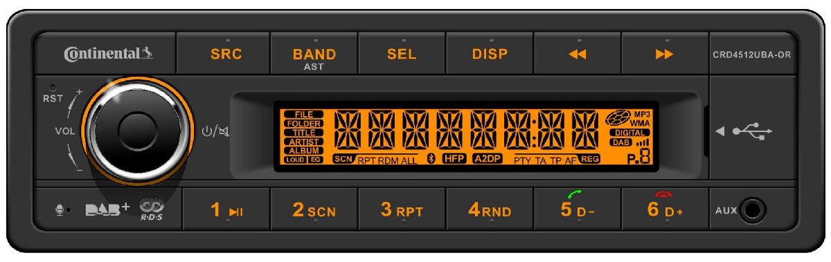Radio/USB MP3/DAB+/Bluetooth/12V (EOL)