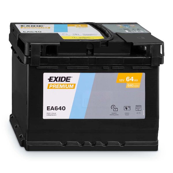 Exide Premium 12V/64Ah/640A LxBxH242x175x190mm/B13/S:0