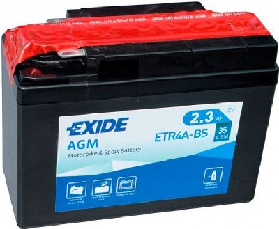 12 Volt // 2.3 AH // 35 Amp. LxBxH : 113 // 48 // 85 // S:4