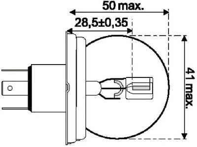 Glhlampe P45t/6V/45/40W