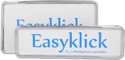 EASYKLICK Nummerrahmen Set chrom, Hochformat