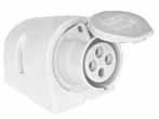 Wandsteckdose Kunststoff 4-polig / 32 Amp