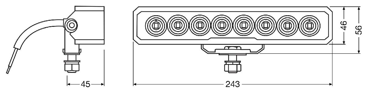 LEDriving Lightbar WL VX250-WD 12-24V/3000Lumen/6000Kelvin