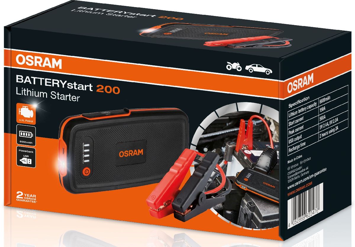 Jump Starter Batterystart 200 500A/12V