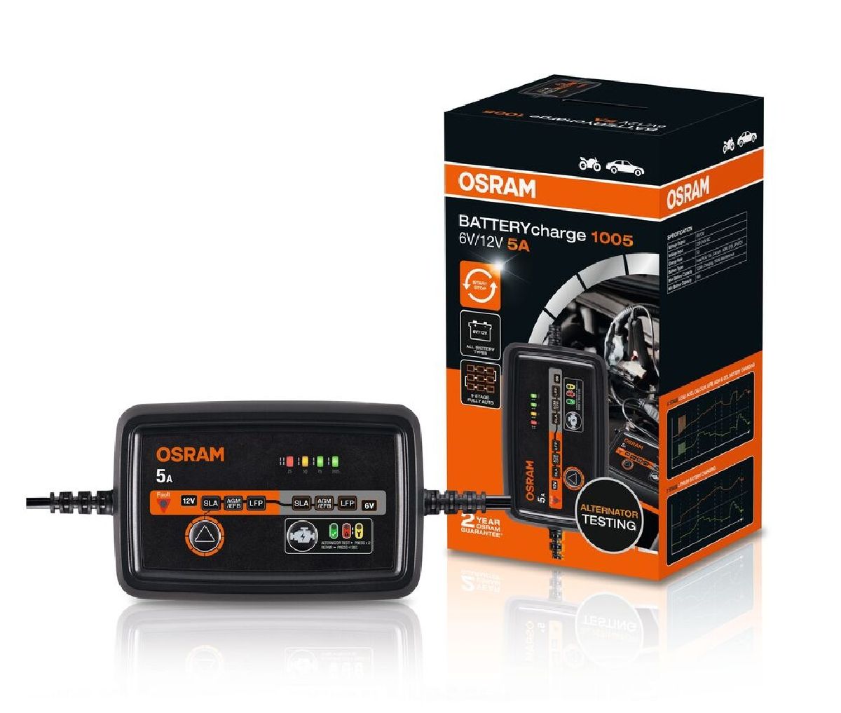 Osram Batterieladeger�t 5A/6-12V
