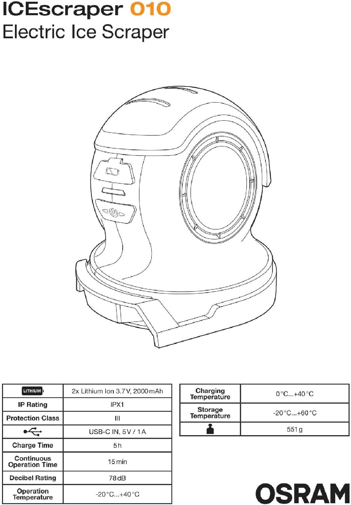 ICEscraper 010 Elektrischer Eiskratzer