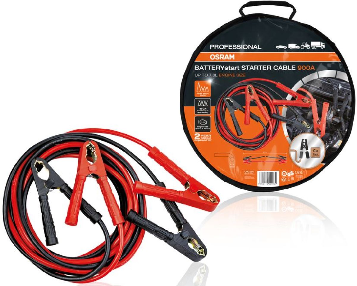 Osram Starthilfekabel Professional 900A 12-24V / 35mm� / 4.5m