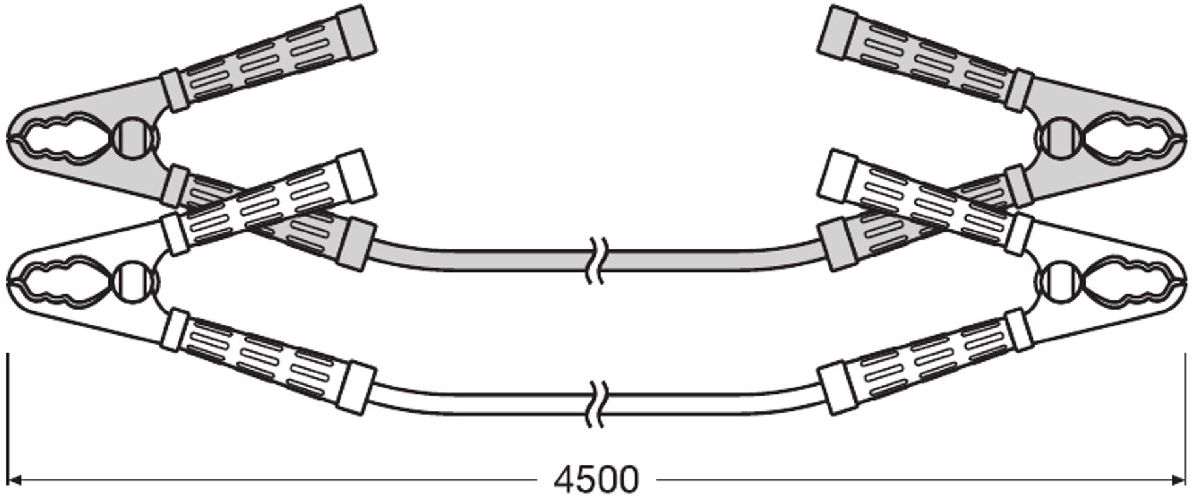 Osram Starthilfekabel Professional 900A 12-24V / 35mm� / 4.5m