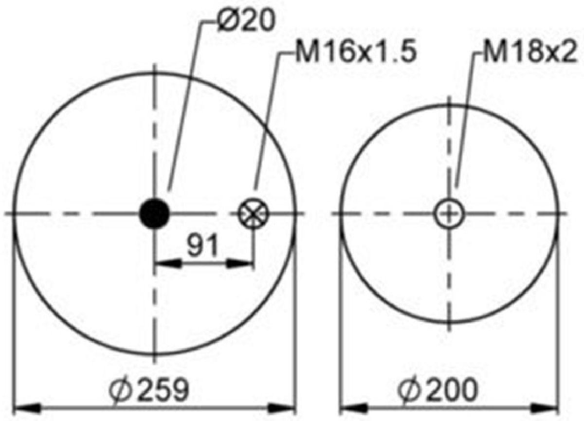 Luftfederbalg HA  Contitech inkl. Klammer (BSGAR)