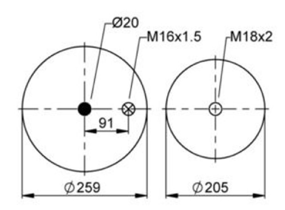Luftfederbalg VA  Contitech inkl. Klammer (BSGAR)