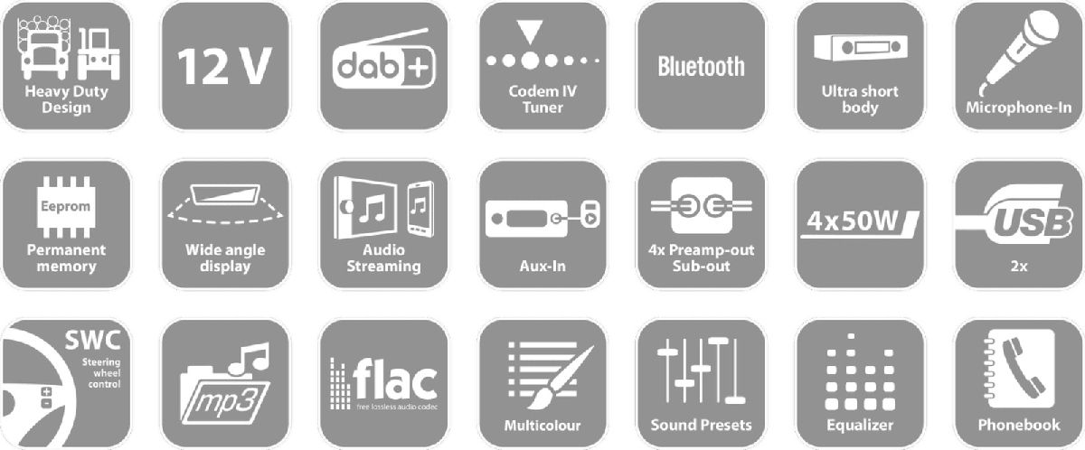 BLAUPUNKT Denver 412 DAB 1 DIN DAB / BT 12 Volt