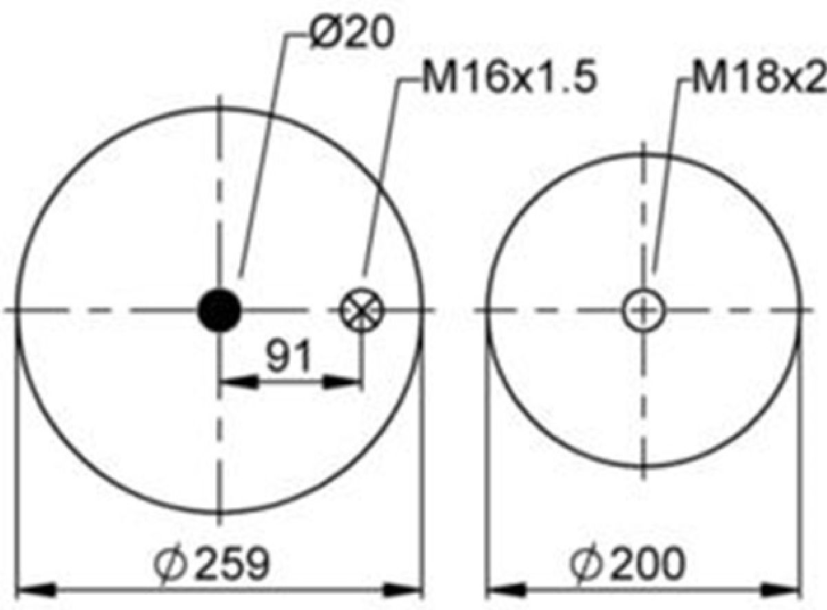 Luftfederbalg MA  Contitech inkl. Klammer  (BSGAR)