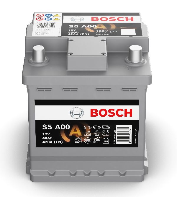 AGM-Batterie Bosch 12V/40Ah/420A LxBxH 175x175x190mm/S:0