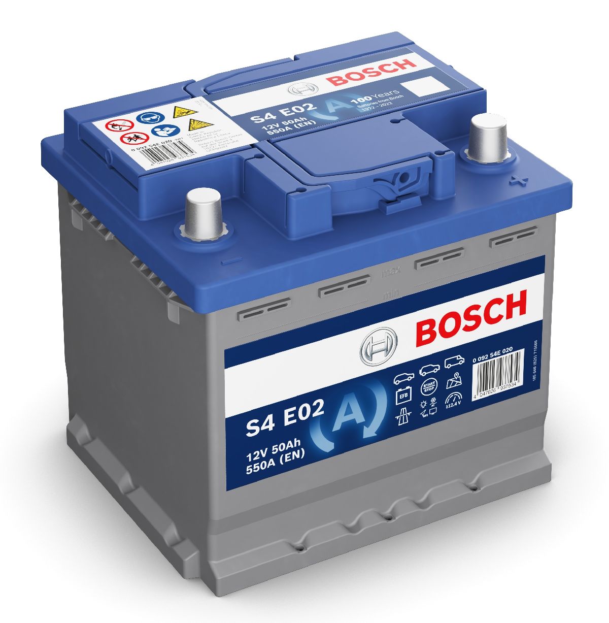 EFB-Batterie Bosch 12V/50Ah/550A LxBxH 207x175x190mm/S:0