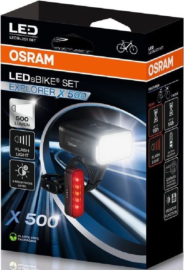 LEDsBIKE EXPLORER X 500 SET Fahrradleuchten-Set